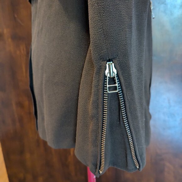 Wilfred Aritzia Mayet Blazer Moto Jacket Olive Drab size Small - Picture 11 of 15